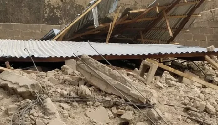 Collapsed building